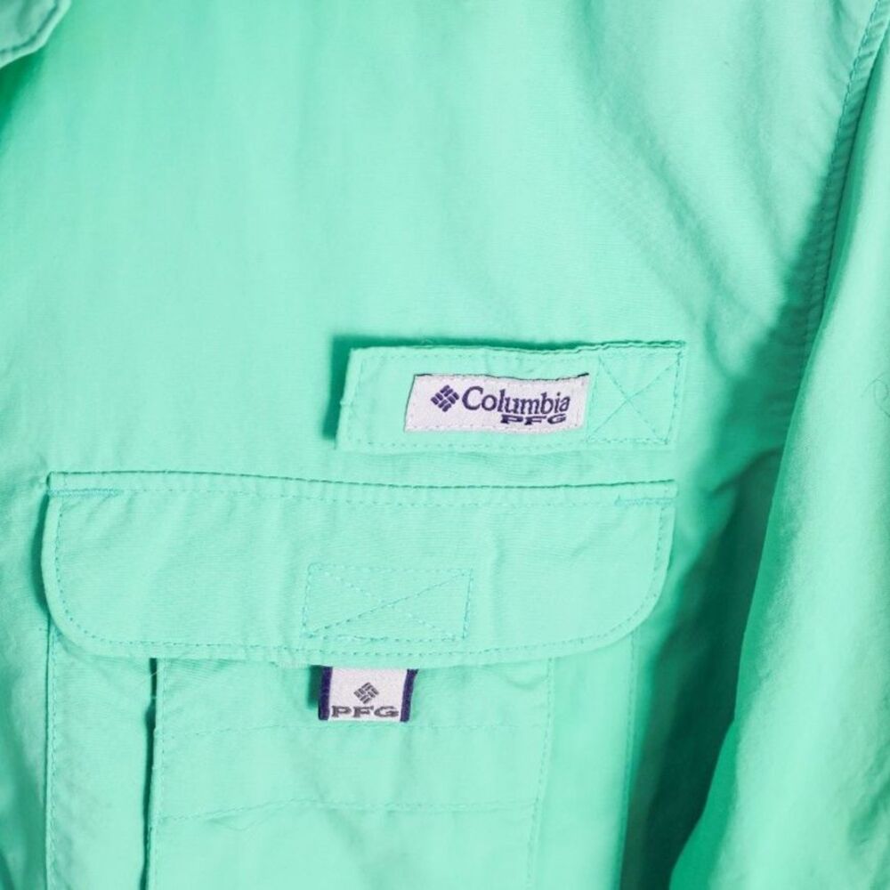 Columbia Women's PFG Bahama Long Sleeve Shirt Large Mint Green - Picture 2 of 5